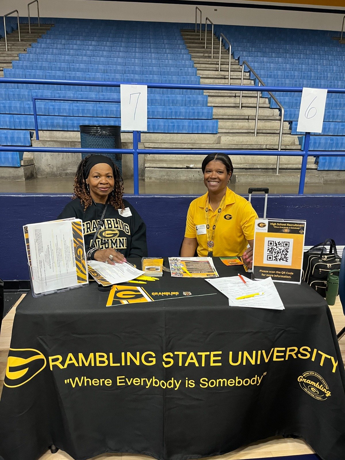 Chapter volunteers at a Grambling State University recruitment table